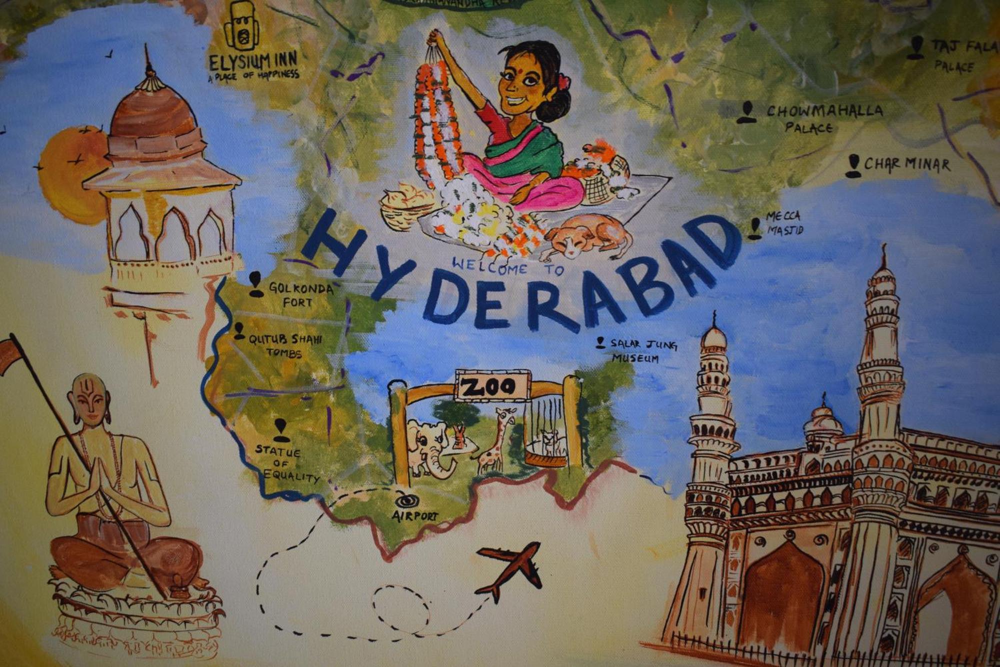 Elysium Inn Hyderabad Bagian luar foto